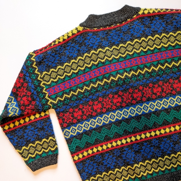 Vintage Esprit Oversized Colourful Sweater - Picture 3 of 8